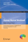 Image for Human Mental Workload: Models and Applications : 5th International Symposium, H-WORKLOAD 2021, Virtual Event, November 24–26, 2021, Proceedings