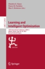 Image for Learning and Intelligent Optimization: 15th International Conference, LION 15, Athens, Greece, June 20-25, 2021, Revised Selected Papers : 12931