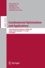 Image for Combinatorial Optimization and Applications : 15th International Conference, COCOA 2021, Tianjin, China, December 17–19, 2021, Proceedings