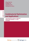 Image for Combinatorial Optimization and Applications : 15th International Conference, COCOA 2021, Tianjin, China, December 17-19, 2021, Proceedings