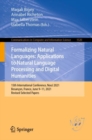 Image for Formalizing Natural Languages: Applications to Natural Language Processing and Digital Humanities
