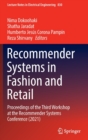 Image for Recommender systems in fashion and retail  : proceedings of the Third Workshop at the Recommender Systems Conference (2021)
