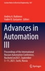 Image for Advances in Automation III