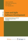 Image for Lean and Agile Software Development : 6th International Conference, LASD 2022, Virtual Event, January 22, 2022, Proceedings