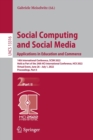 Image for Social Computing and Social Media: Applications in Education and Commerce
