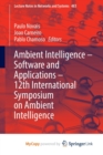 Image for Ambient Intelligence - Software and Applications - 12th International Symposium on Ambient Intelligence