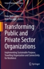 Image for Transforming public and private sector organizations  : implementing sustainable purpose, travelling organization and connectivity for resilience