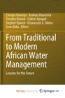 Image for From Traditional to Modern African Water Management