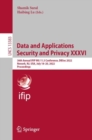 Image for Data and Applications Security and Privacy XXXVI