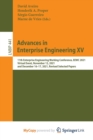 Image for Advances in Enterprise Engineering XV : 11th Enterprise Engineering Working Conference, EEWC 2021, Virtual Event, November 12, 2021, and December 16-17, 2021, Revised Selected Papers