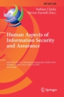 Image for Human aspects of information security and assurance  : 16th IFIP WG 11.12 International Symposium, HAISA 2022, Mytilene, Lesbos, Greece, July 6-8, 2022, proceedings