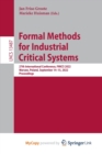 Image for Formal Methods for Industrial Critical Systems