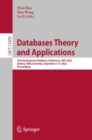 Image for Databases theory and applications  : 33rd Australasian Database Conference, ADC 2022, Sydney, NSW, Australia, September 2-4, 2022, proceedings