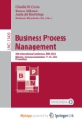 Image for Business Process Management : 20th International Conference, BPM 2022, Munster, Germany, September 11-16, 2022, Proceedings