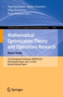 Image for Mathematical optimization theory and operations research  : recent trends