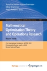 Image for Mathematical Optimization Theory and Operations Research
