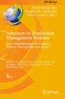 Image for Advances in production management systems  : smart manufacturing amd logistics systemsPart I
