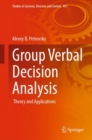 Image for Group verbal decision analysis  : theory and applications