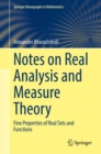 Image for Notes on Real Analysis and Measure Theory: Fine Properties of Real Sets and Functions