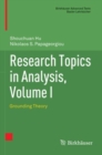 Image for Research topics in analysisVolume I,: Grounding theory
