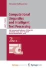 Image for Computational Linguistics and Intelligent Text Processing : 20th International Conference, CICLing 2019, La Rochelle, France, April 7-13, 2019, Revised Selected Papers, Part II