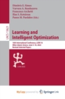 Image for Learning and Intelligent Optimization