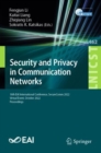 Image for Security and Privacy in Communication Networks