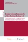 Image for Design Science Research for a New Society