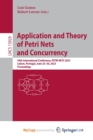Image for Application and Theory of Petri Nets and Concurrency