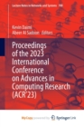 Image for Proceedings of the 2023 International Conference on Advances in Computing Research (ACR&#39;23)