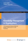 Image for Knowledge Management in Organisations