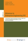Image for Advances in Enterprise Engineering XVI : 12th Enterprise Engineering Working Conference, EEWC 2022, Leusden, The Netherlands, November 2-3, 2022, Revised Selected Papers