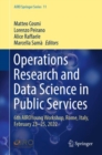 Image for Operations Research and Data Science in Public Services: 6th AIROYoung Workshop, Rome, Italy, February 23-25, 2022 : 11