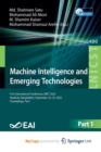 Image for Machine Intelligence and Emerging Technologies