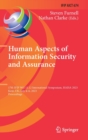 Image for Human Aspects of Information Security and Assurance