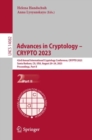 Image for Advances in Cryptology - CRYPTO 2023: 43rd Annual International Cryptology Conference, CRYPTO 2023, Santa Barbara, CA, USA, August 20-24, 2023, Proceedings, Part II