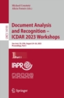 Image for Document analysis and recognition  : ICDAR 2023 workshopsPart I