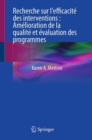 Image for Recherche sur l&#39;efficacite des interventions : Amelioration de la qualite et evaluation des programmes