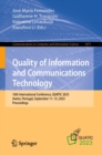 Image for Quality of Information and Communications Technology: 16th International Conference, QUATIC 2023, Aveiro, Portugal, September 11-13, 2023