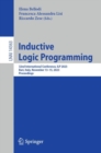 Image for Inductive Logic Programming : 32nd International Conference, ILP 2023, Bari, Italy, November 13–15, 2023, Proceedings