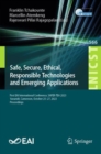 Image for Safe, Secure, Ethical, Responsible Technologies and Emerging Applications