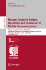 Image for Human-Centered Design, Operation and Evaluation of Mobile Communications