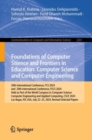 Image for Foundations of Computer Science and Frontiers in Education: Computer Science and Computer Engineering