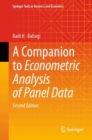 Image for A Companion to Econometric Analysis of Panel Data
