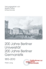 Image for 200 Jahre Berliner Universitaet- 200 Jahre Berliner Germanistik- 1810-2010 : Teil III