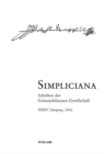 Image for Simpliciana : Schriften Der Grimmelshausen-Gesellschaft XXXXIV (2012)- In Verbindung Mit Dem Vorstand Der Grimmelshausen-Gesellschaft
