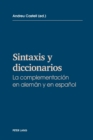 Image for Sintaxis y diccionarios