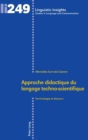 Image for Approche didactique du langage techno-scientifique : Terminologie et discours