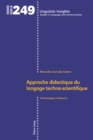 Image for Approche didactique du langage techno-scientifique: Terminologie et discours