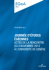 Image for Journée D&#39;études Égéennes: Actes De La Rencontre Du 3 Novembre 2012 À l&#39;Université De Genève